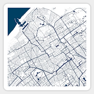 Kopie von Kopie von Kopie von Kopie von Kopie von Lisbon map city map poster - modern gift with city map in dark blue Sticker